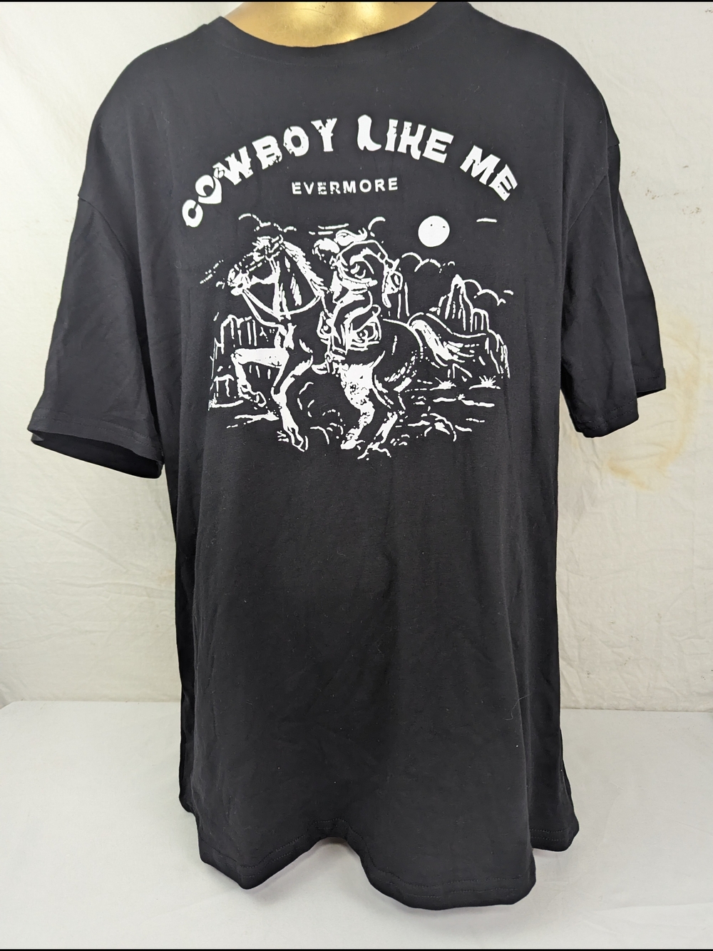 Taylor Swift Cowboy Like Me Evermore Black Tee Size  Medium